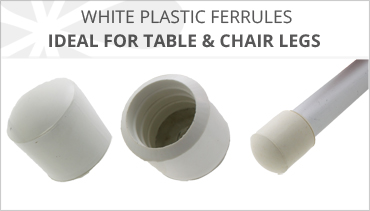 WHITE RUBBER CHAIR LEG FERRULES